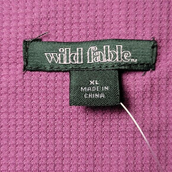 Wild Fable Pink Cinch Front Thermal Baby T-Shirt Sz L - Picture 4 of 7